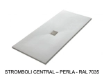 Receveur de douche, évacuation central, L. 100 à 240 cm x l. 70 à 120 cm. Bac à douche en résine pleine masse anti glissant, finition pierre, Livraison offerte et rapide